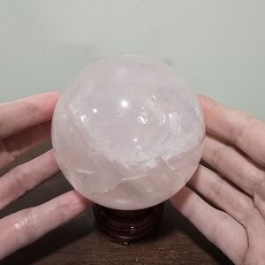 Rose Quartz Crystal Sphere #D 95 mm